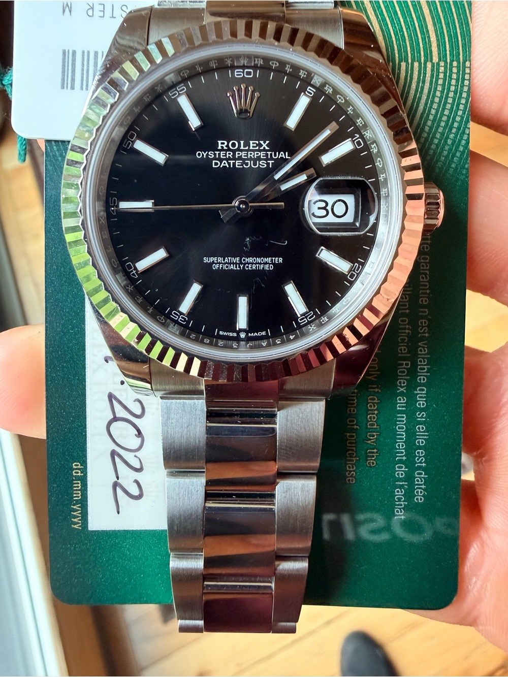 Rolex Datejust 126334 41mm Black Stick Dial